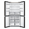 מקרר 4 דלתות מקפיא תחתון 470 ליטר מידאה Midea 6356 זכוכית שחורה