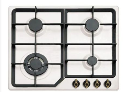 כיריים גז Fratelli FRS-640AV 60 ס"מ לבן עתיק - 4 להבות ומבער טורבו SABAF 3.8kW