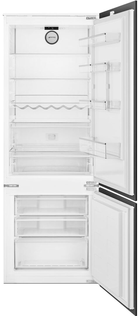 מקרר אינטגרלי SMEG C875TNE שתי דלתות מקפיא תחתון 370 ליטר Total No Frost עם מדחס אינוורטר