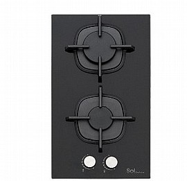 כיריים גז דומינו 2 אזורי בישול סול Sol F3GBCE533 זכוכית שחורה כיריים גז דומינו 2 אזורי בישול סול Sol F3GBCE533 זכוכית שחורה