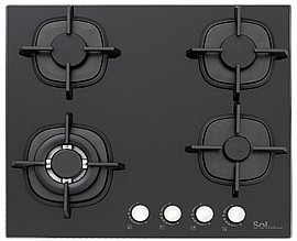 כיריים גז 4 להבות+טורבו סול דגם Sol F6GBCT844 שחור כיריים גז 4 להבות+טורבו סול דגם Sol F6GBCT844 שחור