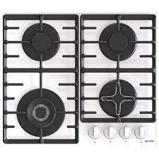 כיריים גז Gorenje GTW641W 60 ס"מ זכוכית קריסטל לבנה - 4 להבות ומבער ווק כפול 3kW