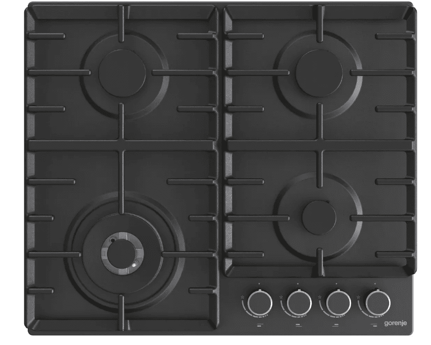 כיריים גז Gorenje GW67IL 60 ס"מ שחור גרפית - 4 להבות עם טורבו ורשתות יציקה