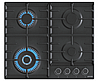 כיריים גז 4 להבות גורנייה Gorenje GW67IL אמייל שחור