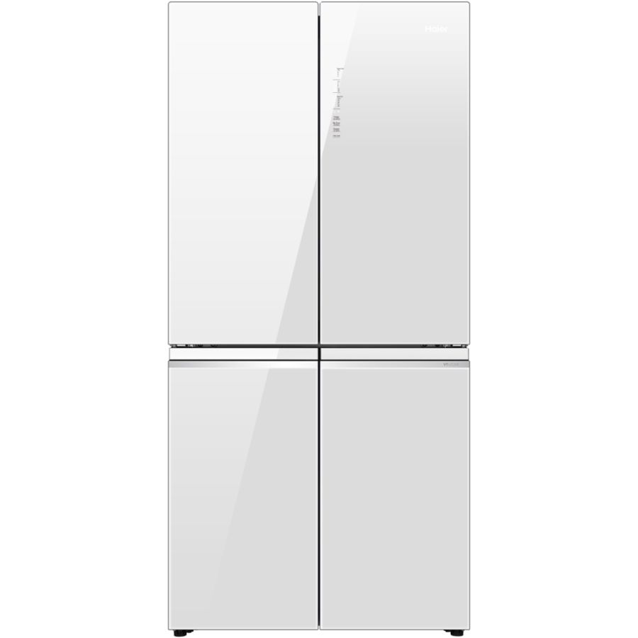 מקרר 4 דלתות האייר Haier HRF4560FW נפח 463 ליטר עם תא Multi Zone גמיש ומצב שבת - זכוכית לבנה