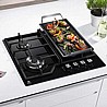 כיריים גז אלקטרולוקס 60 ס”מ דגם Electrolux KGG6436K זכוכית שחורה