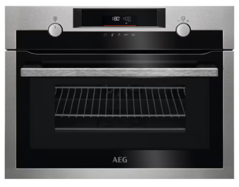 תנור בנוי משולב מיקרוגל AEG KME565060M 45 ס"מ נירוסטה
