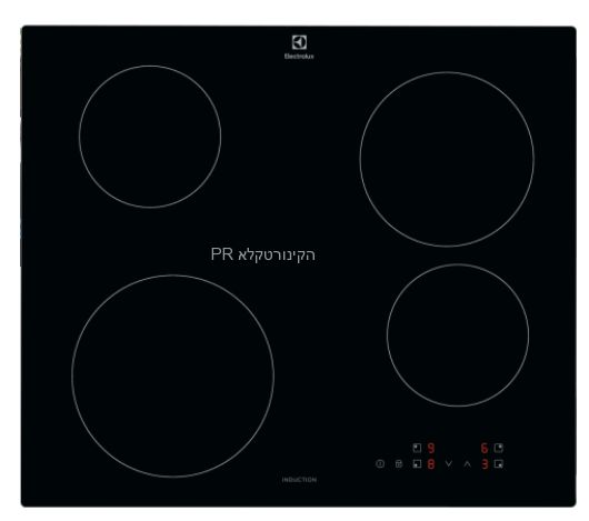כיריים אינדוקציה Electrolux LIB60420CK 60 ס"מ - 4 אזורי בישול, חד או תלת פאזי, זכוכית שחורה
