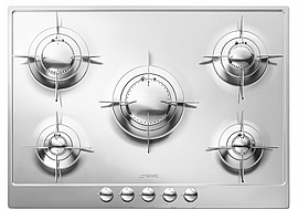 כיריים גז 5 להבות סמאג Smeg P705ES נירוסטה כיריים גז 5 להבות סמאג Smeg P705ES נירוסטה