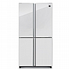 מקרר 4 דלתות 572 ליטר שארפ Sharp SJ8960WH זכוכית לבנה