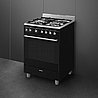 תנור משולב גז 4 להבות סמאג Smeg SSA60MBL2 שחור