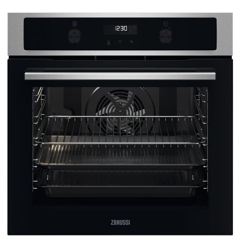 תנור בנוי פירוליטי Zanussi ZOPKD7K1A 75 ליטר שחור - 12 פונקציות ו-SteamPlus